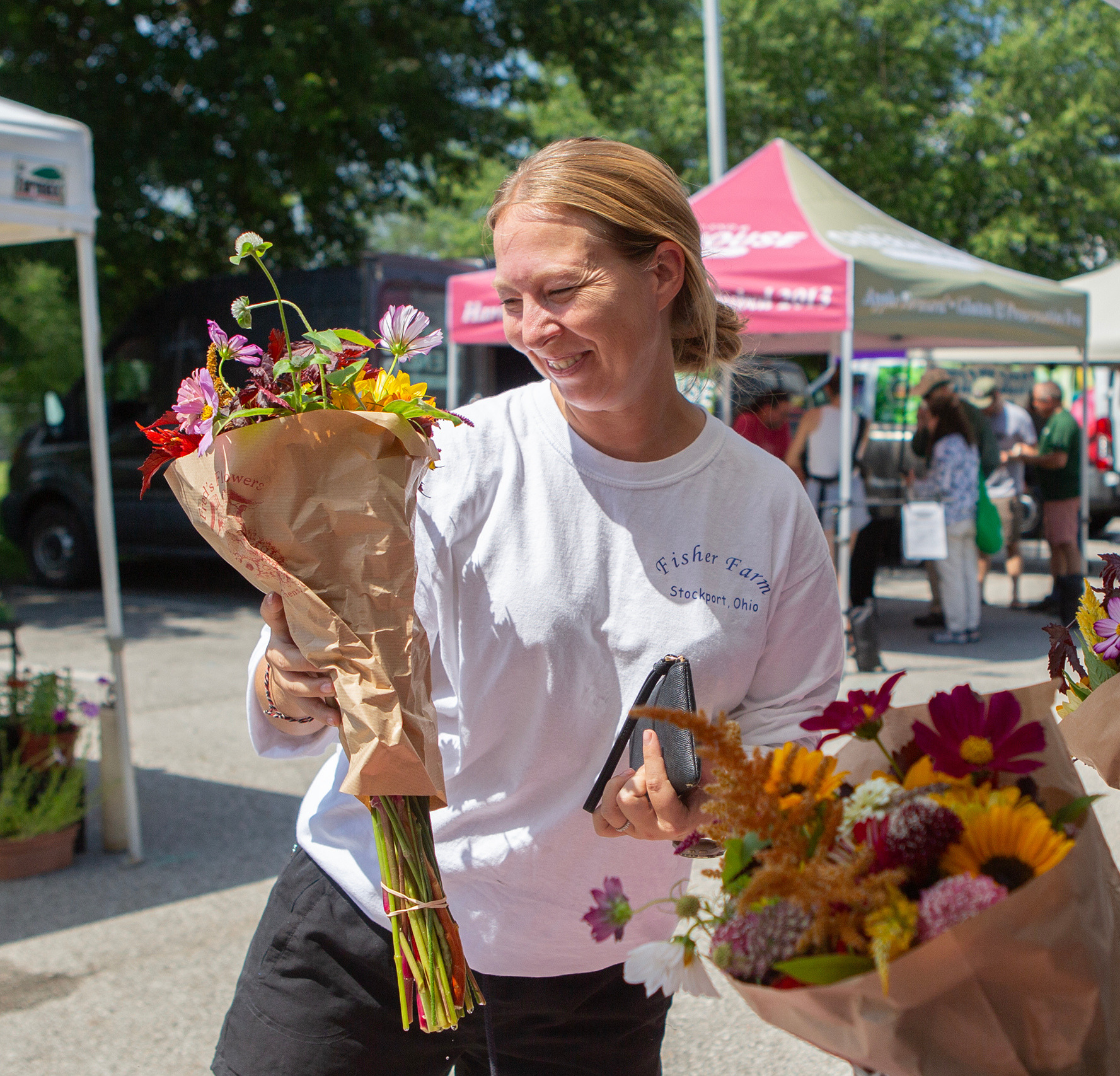The Fred's Flowers team at the Athens Farmer's Market